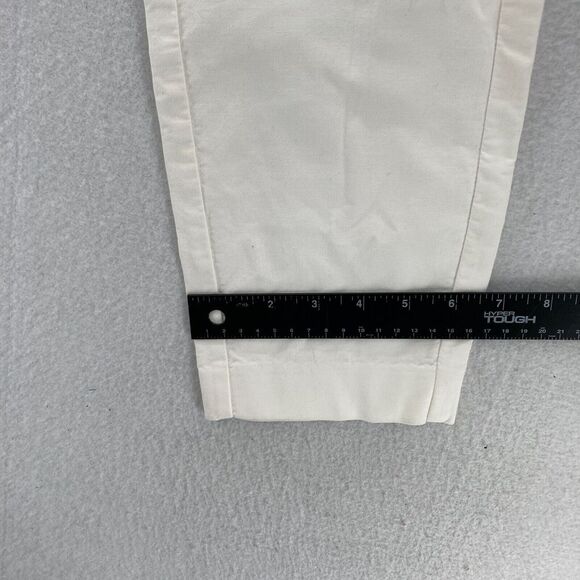 Rag & Bone Ankle Pants Women's 12 White Stretch Fabric Slim Leg Zip Up Waistband - Picture 10 of 14